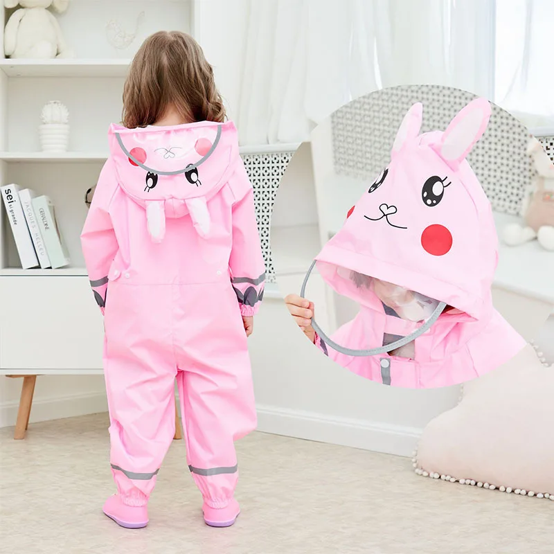 

Outdoor Cute Baby Raincoat Waterproof Polyester Rain Coat Children Impermeable Kids Boys Girls Rain Jacket, Customized