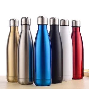 Image of 500ml Insulated vacuum Double wall glass drink Sport gym bottle Stainless steel Customized Water Bottle with custom logo