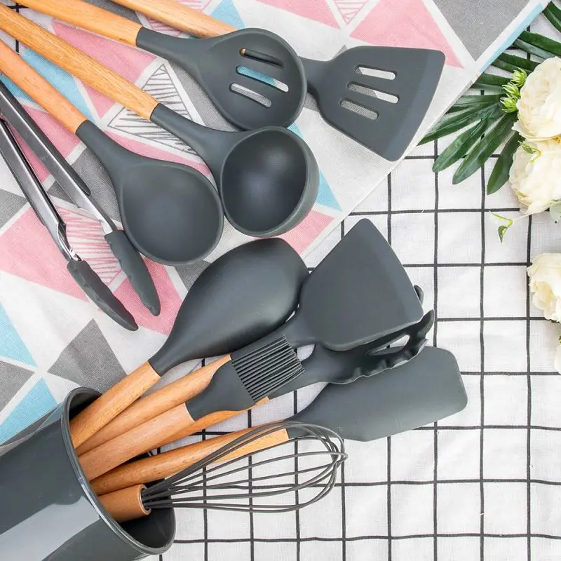 

Hot Sales Food Grade kitchenware 5pcs/set Silicone Spatula Set