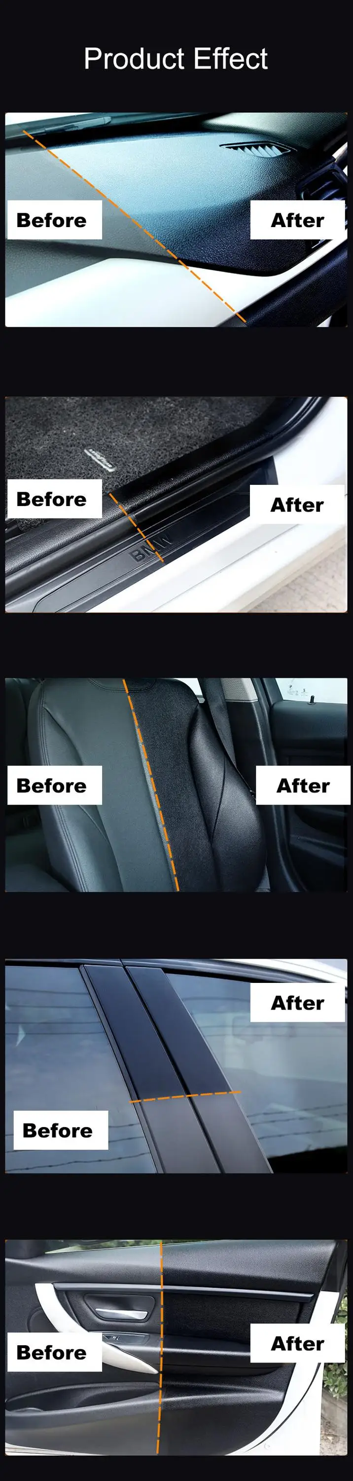 China manufacturer Car Detail Gentle Care Cleaning Dashboard Wax Polish Spray