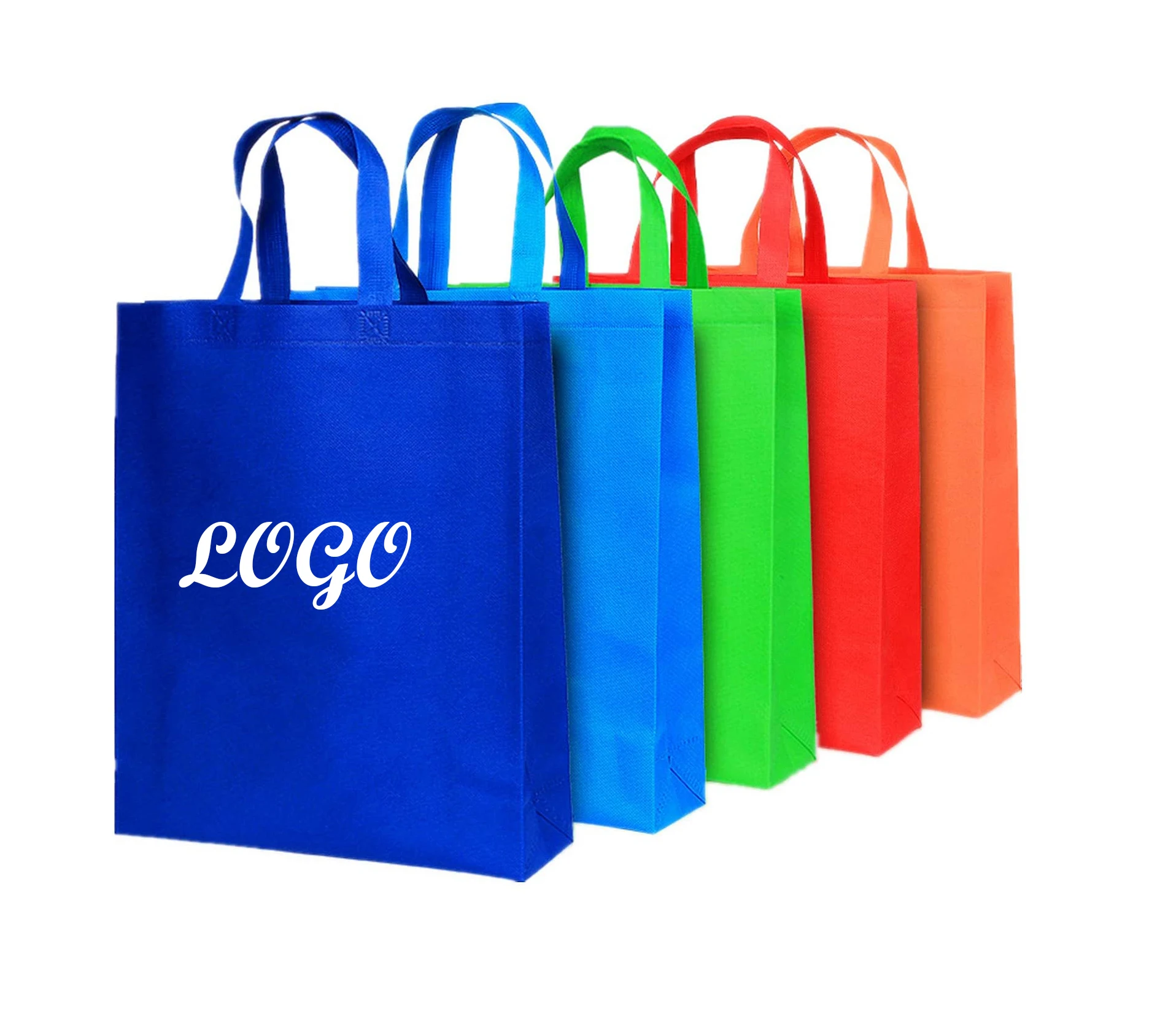 

Promotional custom printed recyclable laminated fabric customized tote non-woven bags pp non woven reusable shopping bag, Customized color