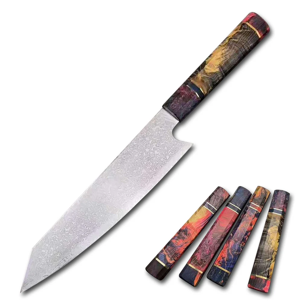 

Wholesale 8 Inch VG10 Damascus kitchen wood handle Gyuto knife