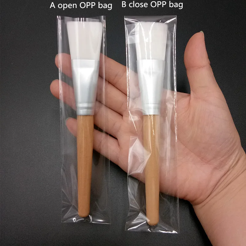 Skincare Face Treatment Facial Mask Applicator Brush Nylon Fiber Wooden