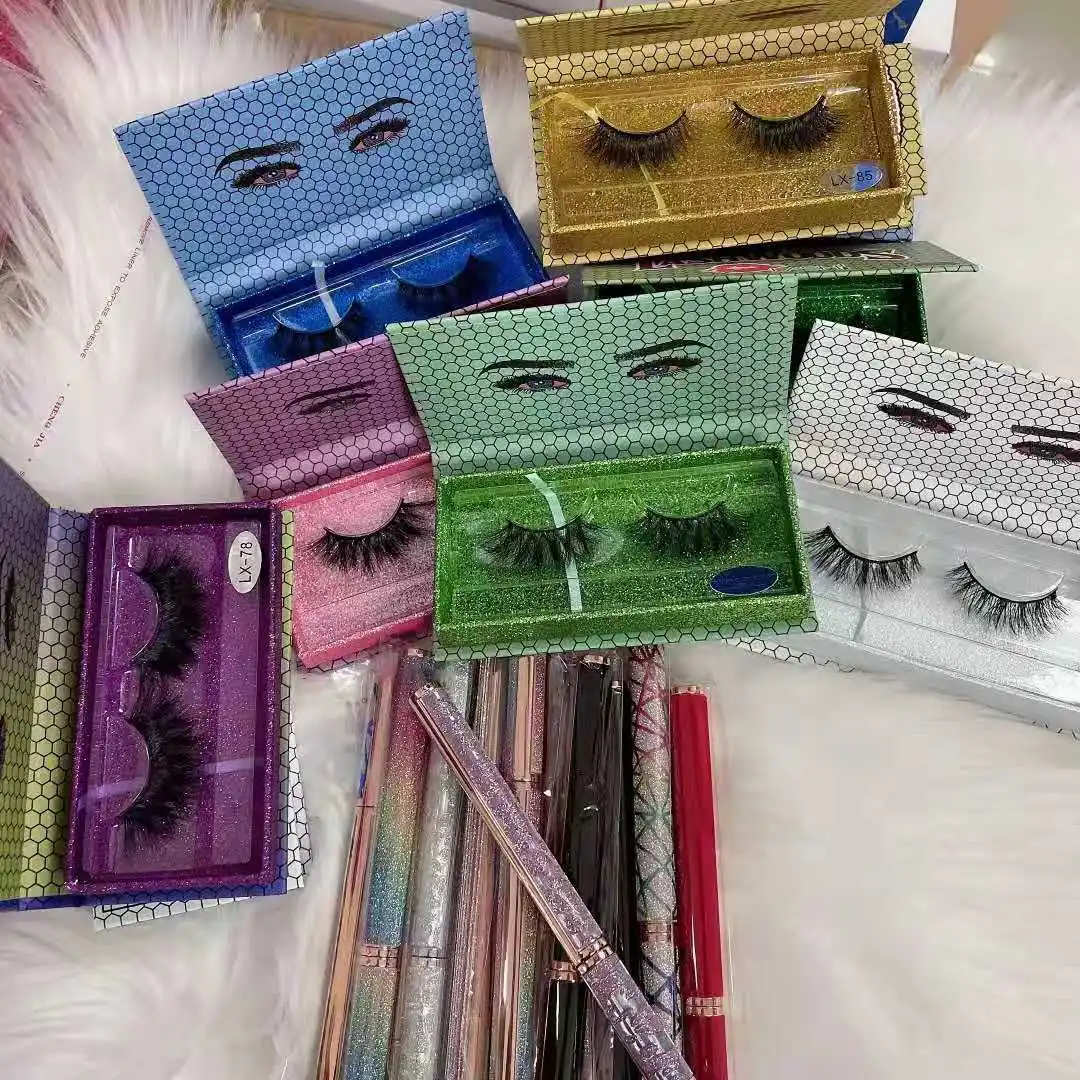 

Bulk price 25mm 3D mink eyelashes real siberian mascara brushes eyeliner 5d dramatic mink lashes with custom box, Black