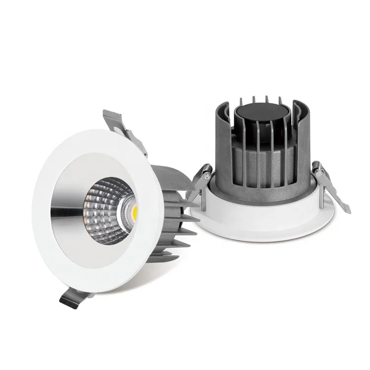 Round touch on off switch anti glare frosted glass lighting ring led dimmable downlight 12w with 110mm cut out