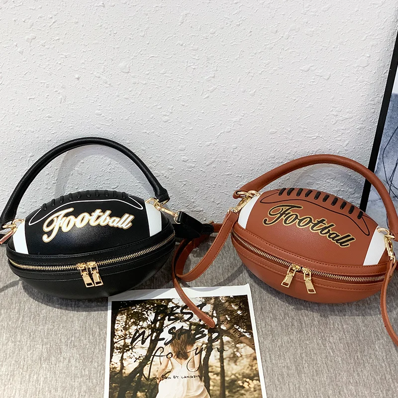 

Fashion American football crossbody hand bags women wholesale ladies womens handbags bag football purse, 4 colors