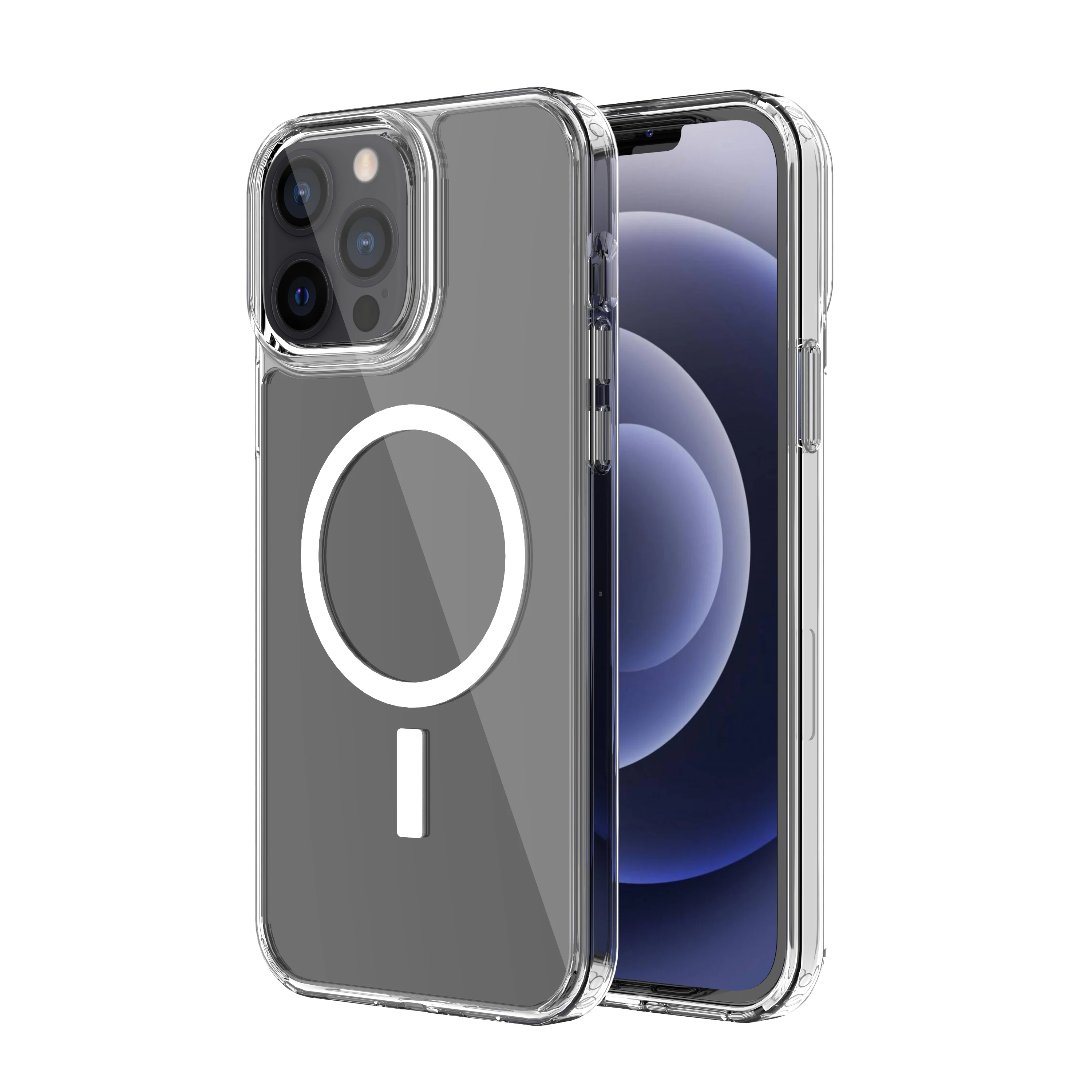 

Official Original thin slim Crystal clear magnetic phone accessories case tpu pc phone case for iPhone 13 for iPhone 13 pro