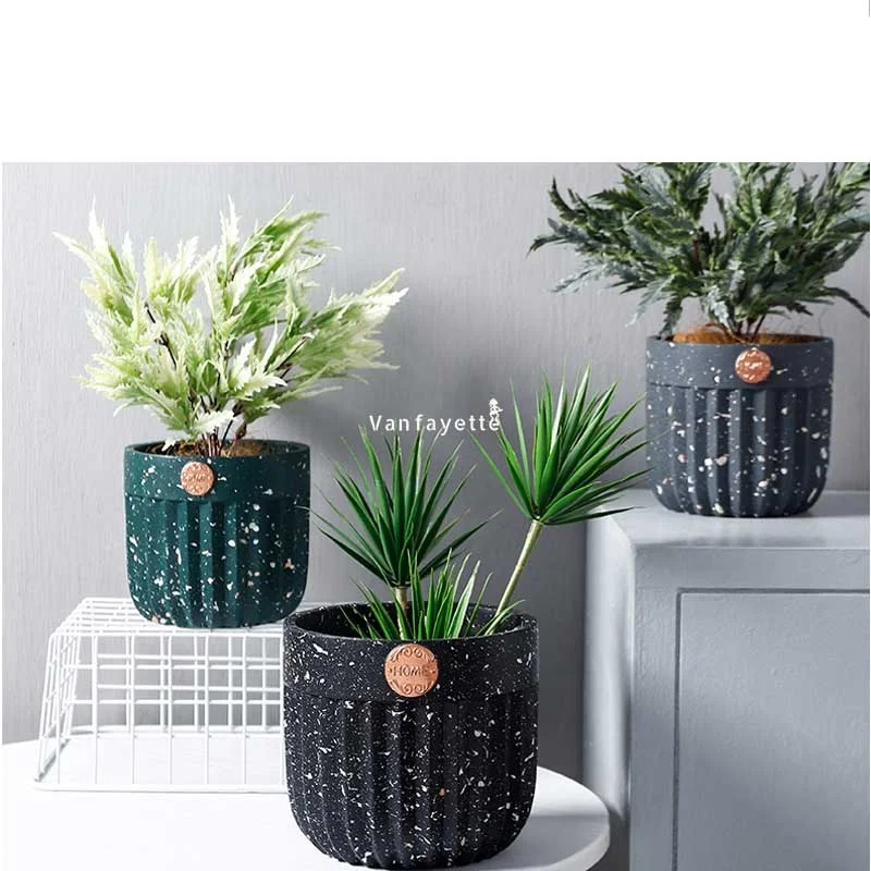 

5" Modern Flower Pot White Buy Plant Pots Modern Garden Pots Large Cement Planters without Saucer, Optional