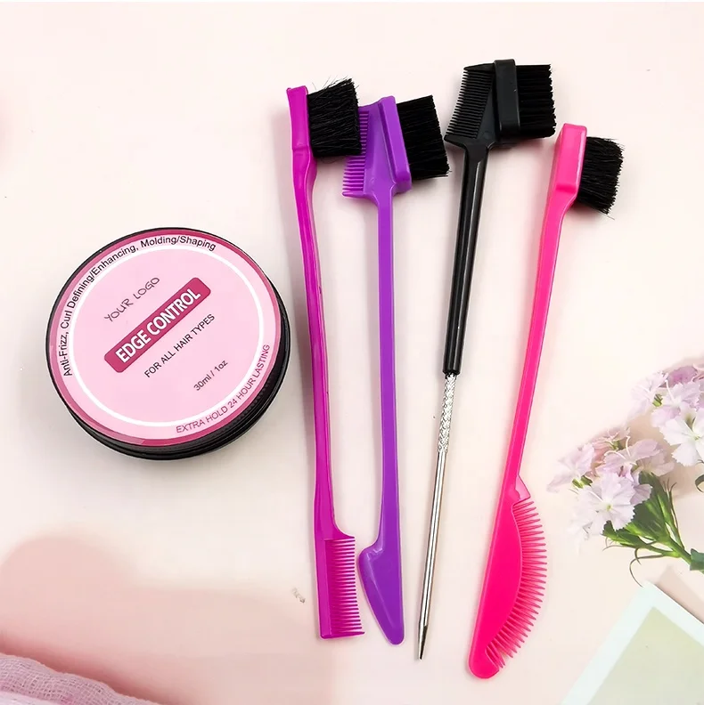

Wholesale Edge Brush 3 in 1 Edge Brush With Pin Tail, Colorful