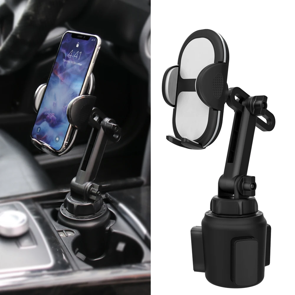 

Updated Mobile Phone Holder 360 Rotation Long Arm Car Cup Phone Holder for Smartphone In Car Cup