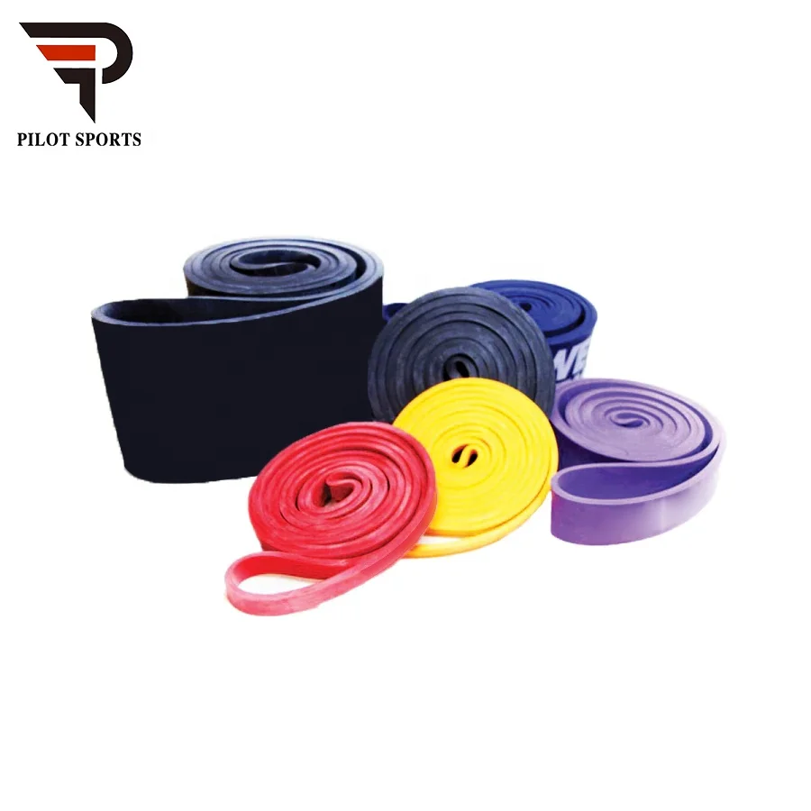 

High quality Fitness gym equipment Custom Logo pull up exercise weightlifting latex fitness resistance band set, Red,yellow,purple,black,green,orange,green,blue