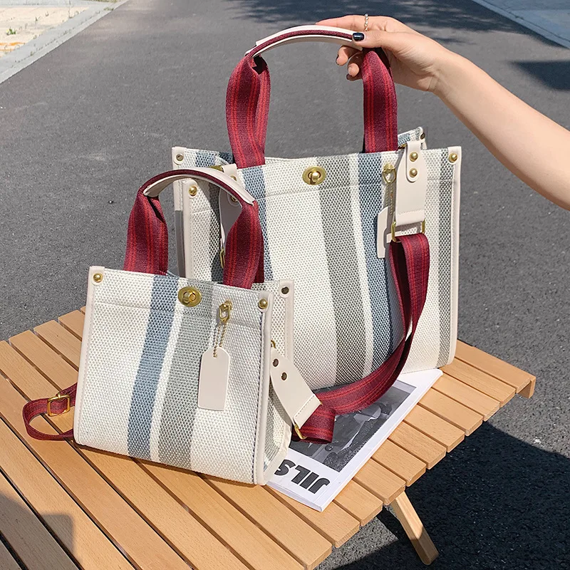 

Casual Women Solid Shoulder Bag Fashion Female Canvas Portable Handbags High Quality Large capacity Tote Bags Sac A Main, Customized color