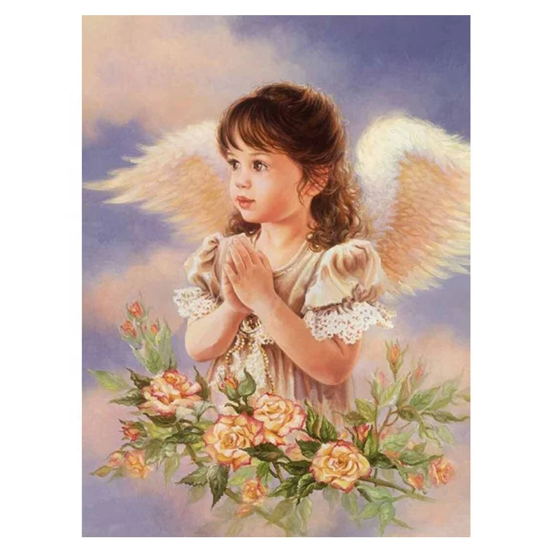 

High Quality Wholesale Angel Girl DIY 5D Diamond Painting Kits Full Drill Diamond Paintings animal Diamond Painting, Customized color