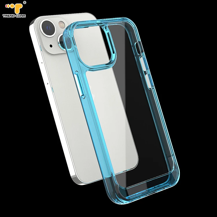 

2022 Candy Colors Transparent Shockproof Back Cover Clear Hybrid TPU And PC Mobile Cell Phone Accessories For iPhone 14 Case