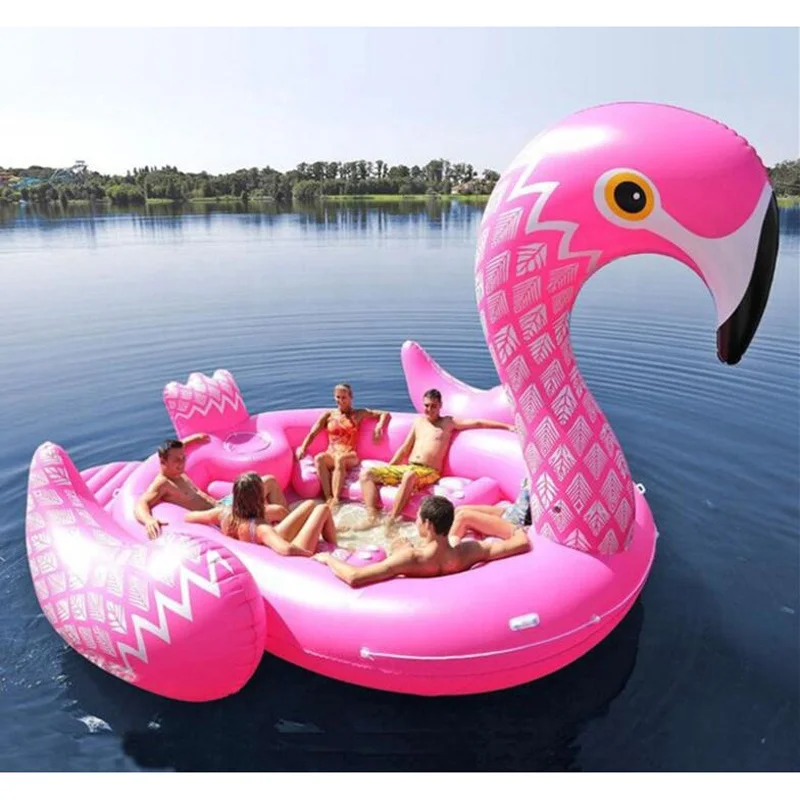 

Inflatable Rose Gold Flamingo Pool Float Water Floating, Pink or cuetomized