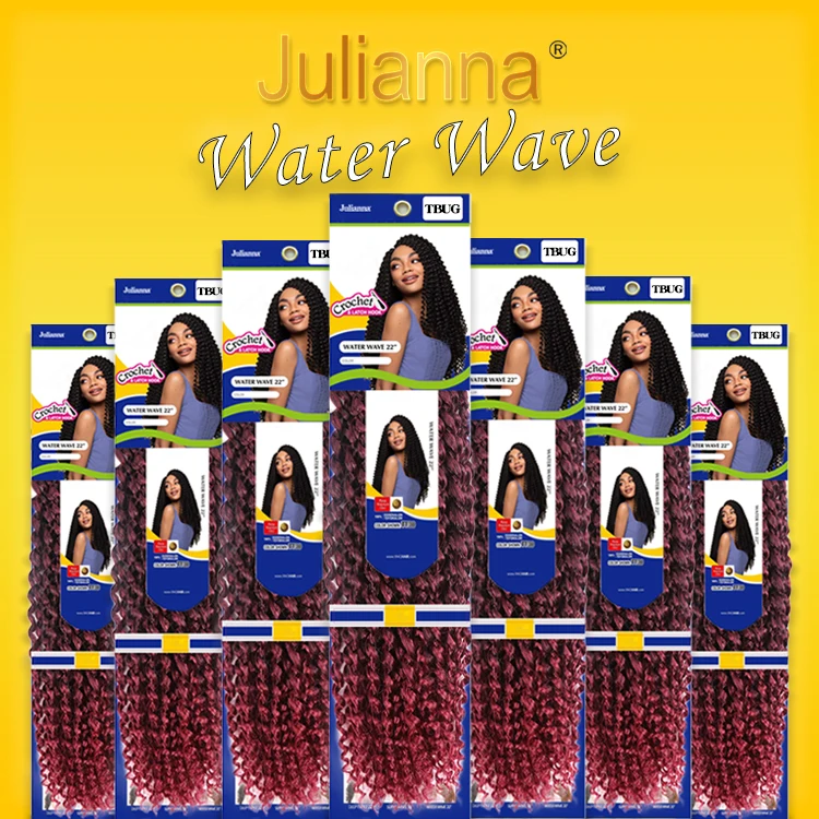 

Julianna passion twit pink blue cheuveux long 18inch pre bohemian ombre extensions water wave crochet braid passion twist hair, 1b,t27,t30,tbug