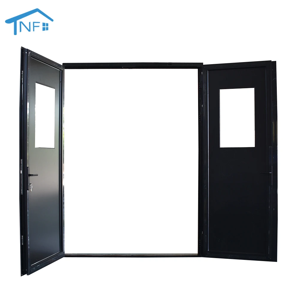 

F double glass swing balcony aluminium exterior double french door