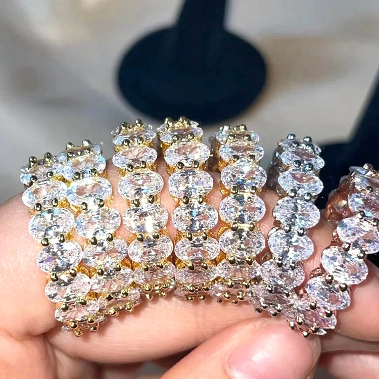 

2021 New fashion diamond wedding crsyal rings