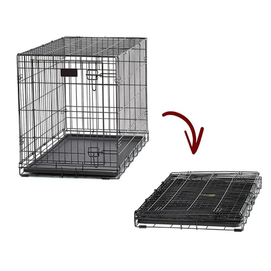 

Pets Dog Crate Single Door & Double Door Folding Metal Dog Crates | Fully Equipped