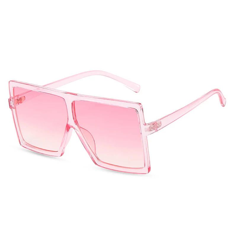 YWXMGL Fashion Flat Top Sun Glasses Women Plastic Custom Logo Shades New Arrivals Big Square Sunglasses, Picture shows