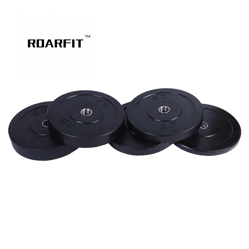 

ROARFIT Factory direct sale Training Rubber Weight Lifting Rubber Bumper Weight Plate, Grey