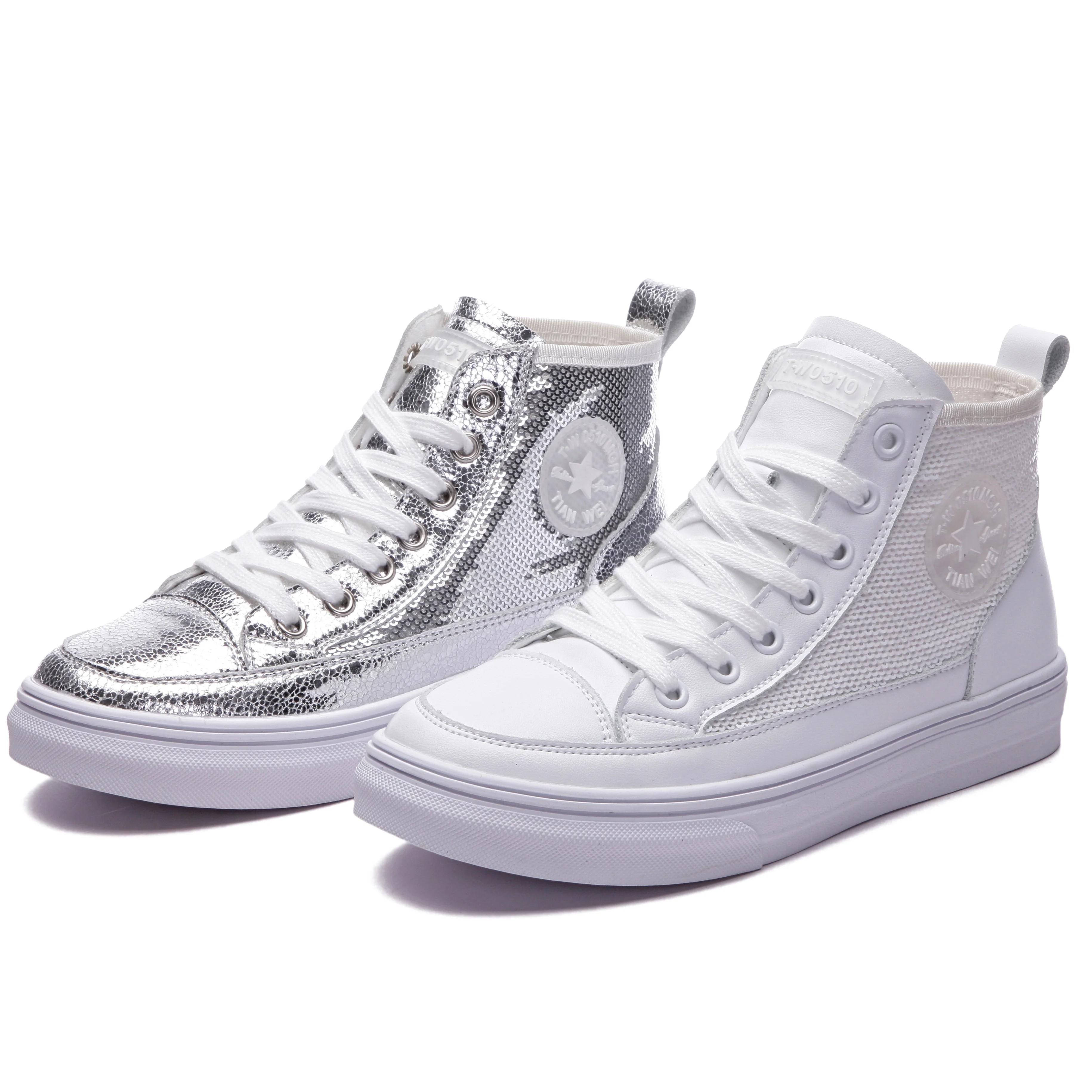 

Factory Air Cushion Basketball Sneaker Hot Sale Sneaker Casual Shoes Fashion Design Sneaker For Women, White /silvery