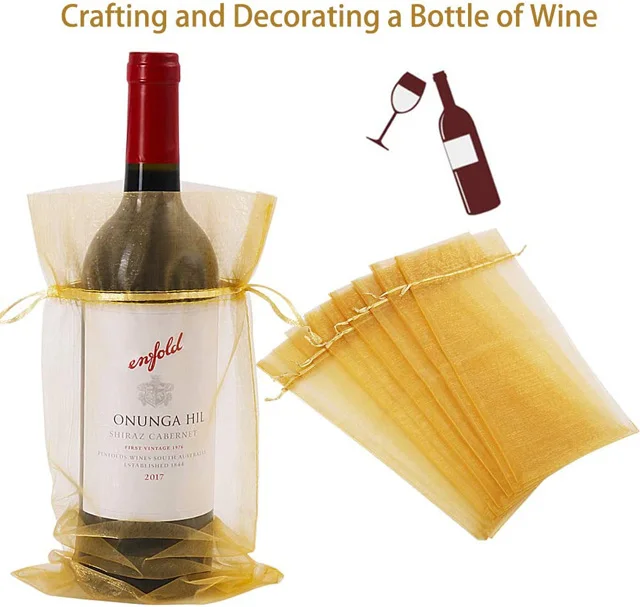 thumbnail image 2 of 50pcs Organza Wine Bottle Gift Bags - Christmas Lebanon 2 of 13