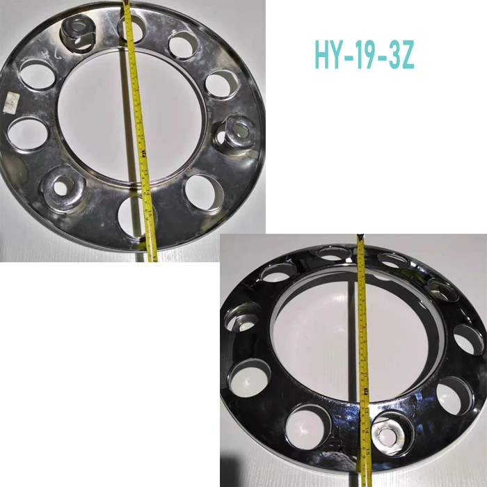 カスタム22.5センターハブキャップ鉄板クロームホイールホイール,大型