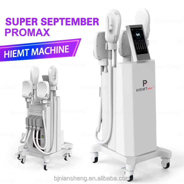 

2021 IN STOCK portable 4 handles 12 tesla Hiemt neo ems body sculpting massage muscle stimulator slimming machine