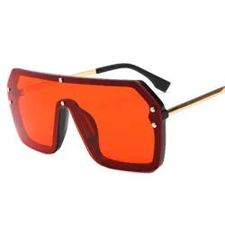 Luxury big frame sun glasses oversized colorful sunglasses one piece sunglasses 2020