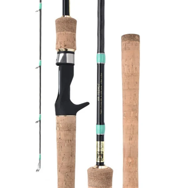 

LUTAC 1.83m 2 section carbon fiber fishing products Fuji guide casting fishing rods, Black&blue
