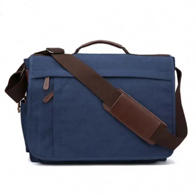 

Vintage Canvas Crossbody Bag Men Shoulder Bag, Black navy green or customized