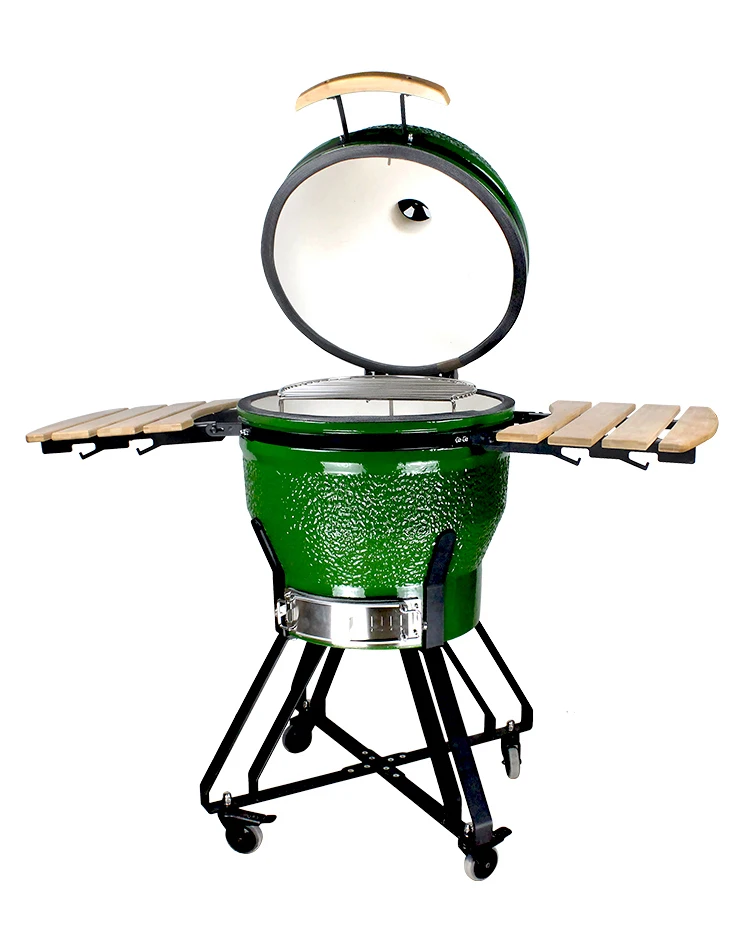 

Auplex 2021 New Style Kamado Grill Hot Sale Egg Shaped Ceramic Charcoal BBQ Grill Outdoor BBQ Party Garden Smoker, Optional from pantone