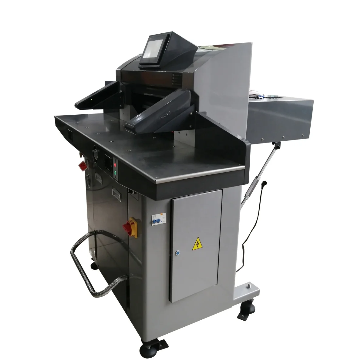 
H520S Stainless steel countertop silent hydraulic 520mm guillotine paper cutter machine with Side table 