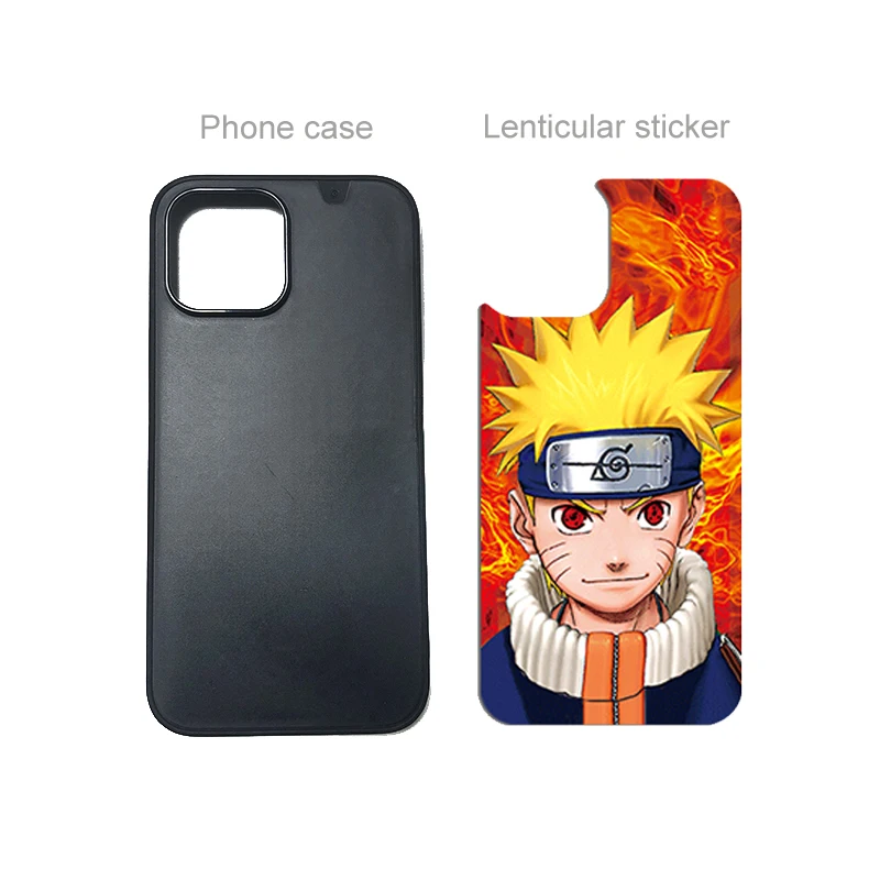 

anime 3D effect picture flip black PU mobile phone case for iphone13