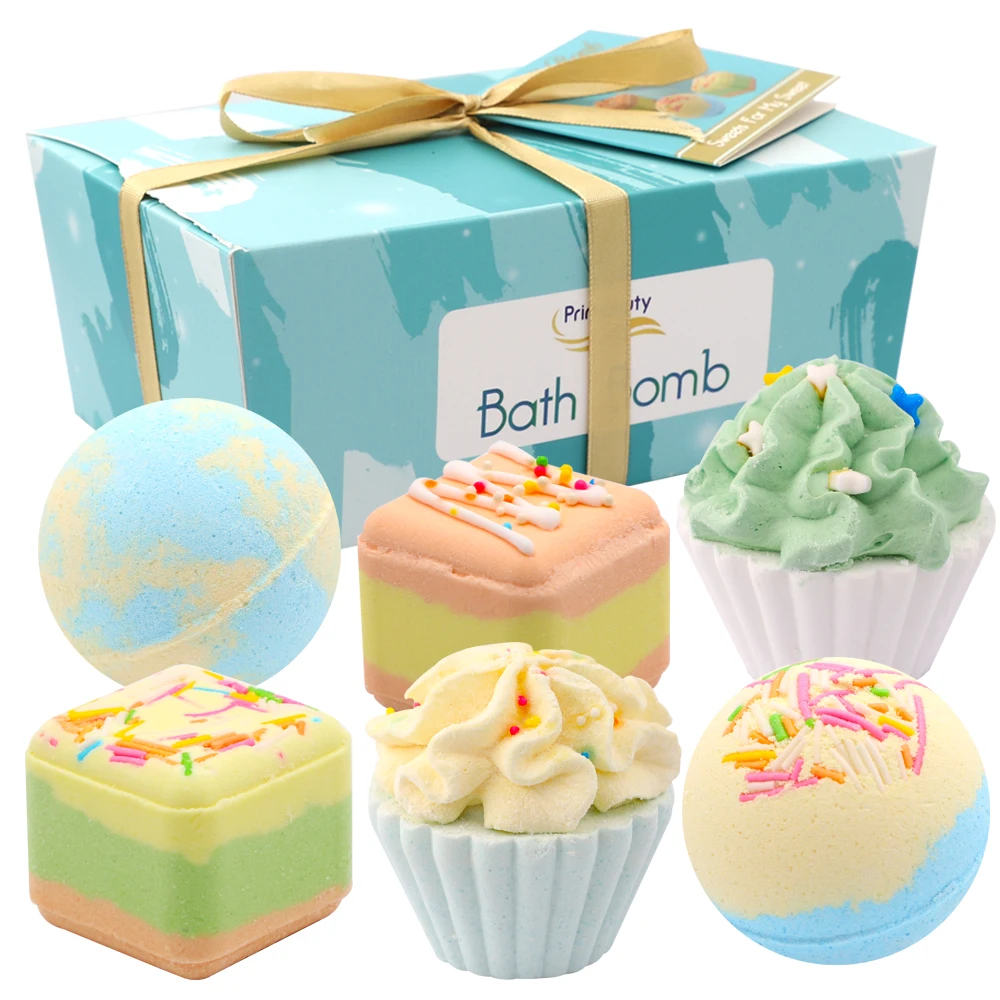 

women scented essential oil lavender natural custom kids organic fizzy private label cupcake bath bombs gift set