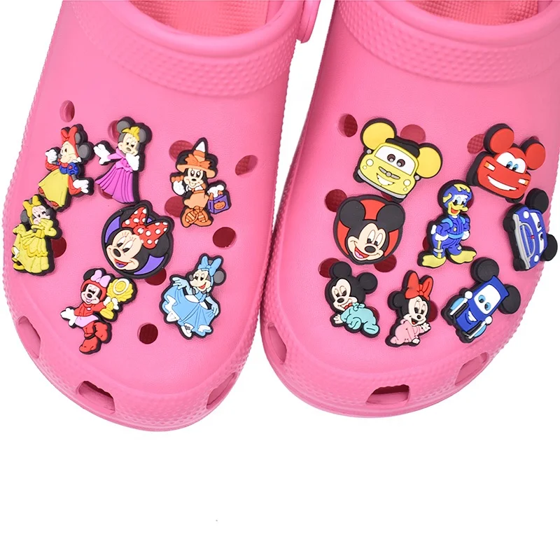 

Wholesale Cheap Cartoon Mickey PVC designer Custom Shoe Charms for croc Accessories, Customized color