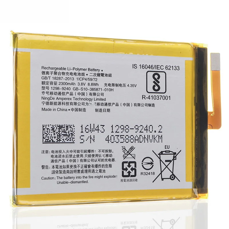 

For Sony Xperia XZ XZs F8331 F8332 Phone High Quality Battery Sony 100% Original 2900mA LIS1632ERPC Battery