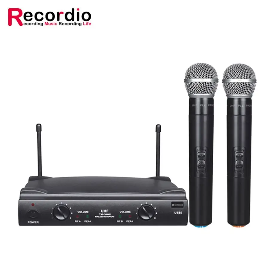 

GAW-V744 Multifunctional New Product Wireless Microphone Set System Portable Made In China, Silver&black