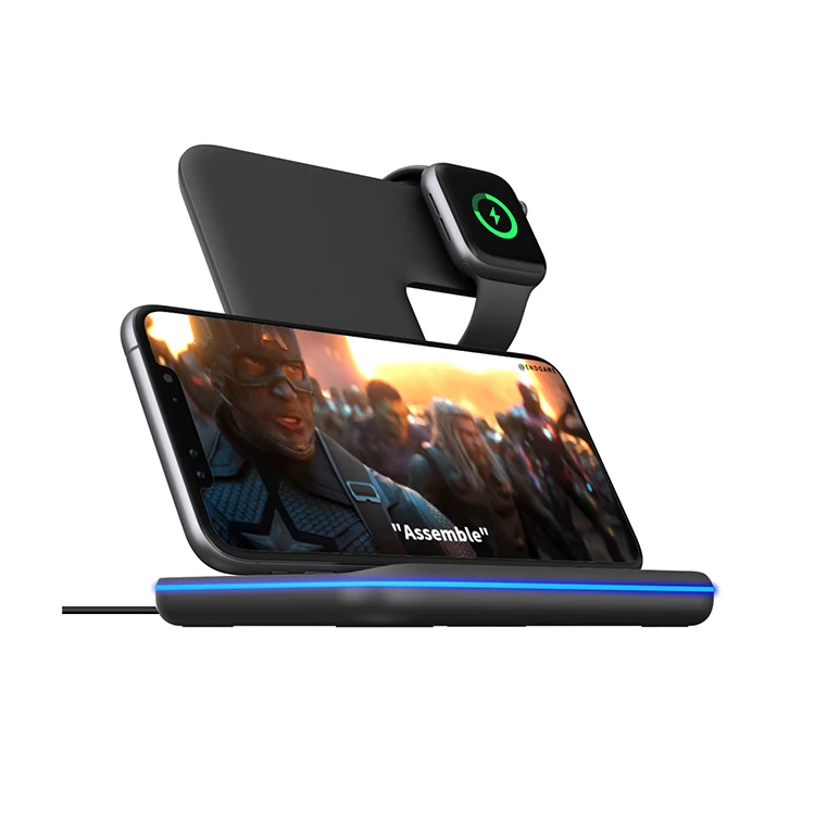 

CTo World Brand Retractable iphone 12 15 w 3 in 1 Fast Wireless Charger for Mobile Phone/Watch/Headset