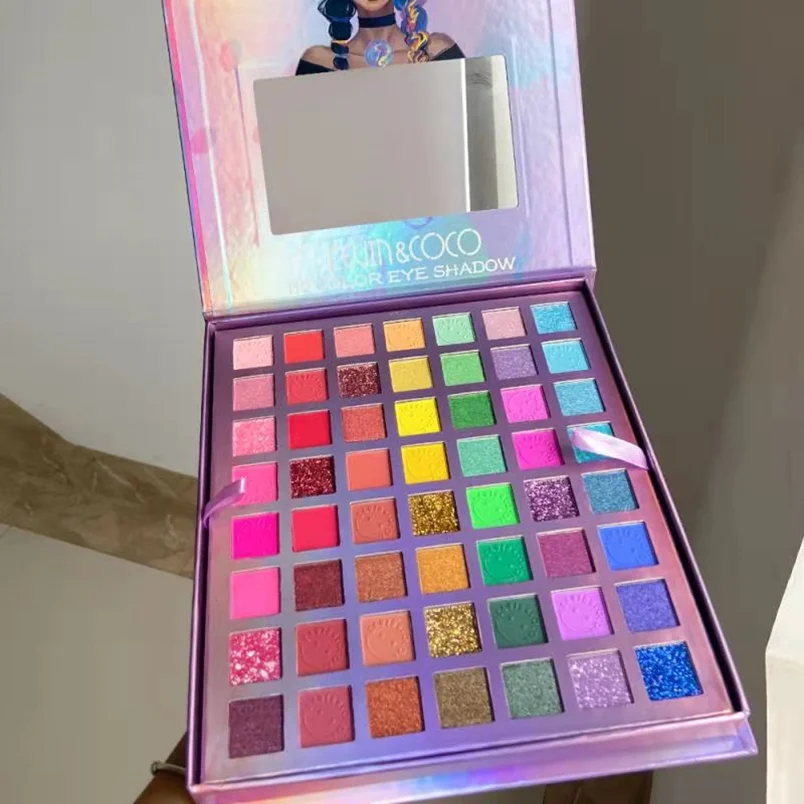 

Custom High Quality Glitter Shimmer Rainbow 112 Colors Double Two layer Multi Colored private label Makeup Eyeshadow palette