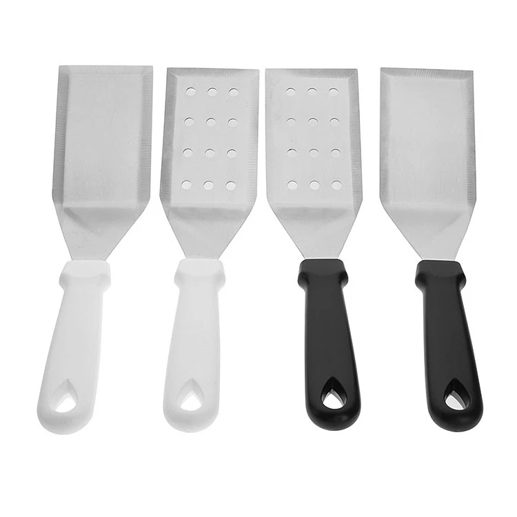 

A630 Stainless Steel Beveled Cheese Cake Spatula Pizza Peel Spade Baking Tool Non Sticky Plastic Handle Steak Cooking Spatula