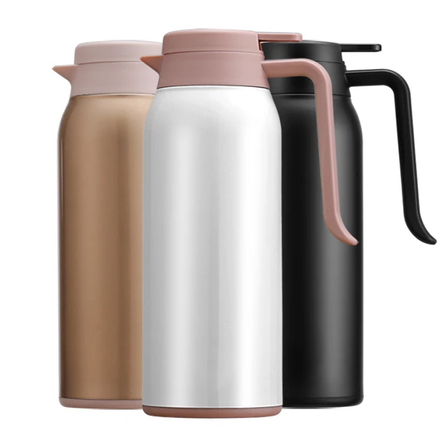 

Hot Sale 1.6L Double Wall Stainless Steel Insulated Coffee Pot For Office Customized your Logo, Pantone color