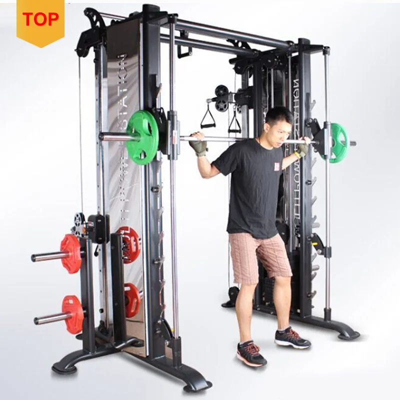 

Custom Professional commercial multi Gym Fitness Equipment strength training multifunction smith and cable Machine manufacturer