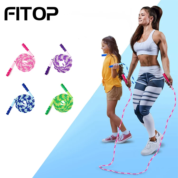 

Beaded jumping skipping rope for kids children cuerda de saltar para fitnes, Customized color