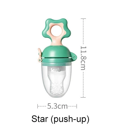 

KUB safety baby silicone food feeder Infant Nipple Feeding Pacifier baby fruit pacifier Food grade safe non-toxic feeder, Pink/green