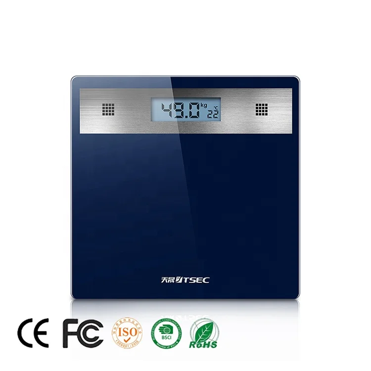 

New arrive 2021 Smart digital bathroom weighing talking Body Scale with APP, Blue