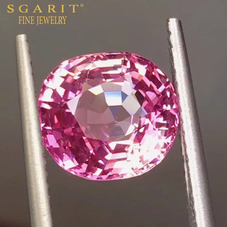

SGARIT factory wholesale high quality Burma loose gemstone for jewelry 4.48ct natural unheated padparadscha sapphire