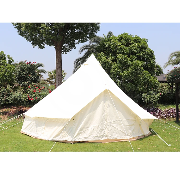 

Big Size Luxury Outdoor Glamping Canvas Bell Tent 5m for Sale
