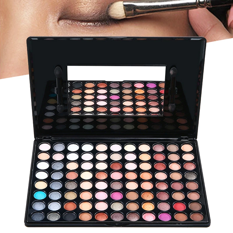 

Wholesale factory oem 88 colors eyeshadow palette with mirror private label